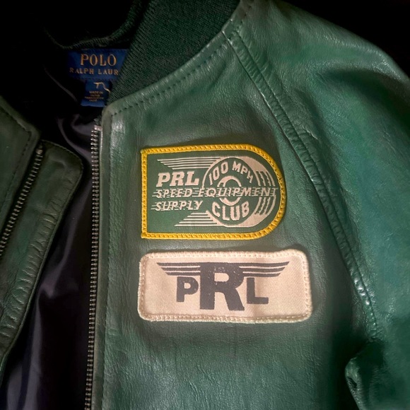 Polo Ralph Lauren kids leather jackets in excellent used condition size 7 - Picture 2 of 3